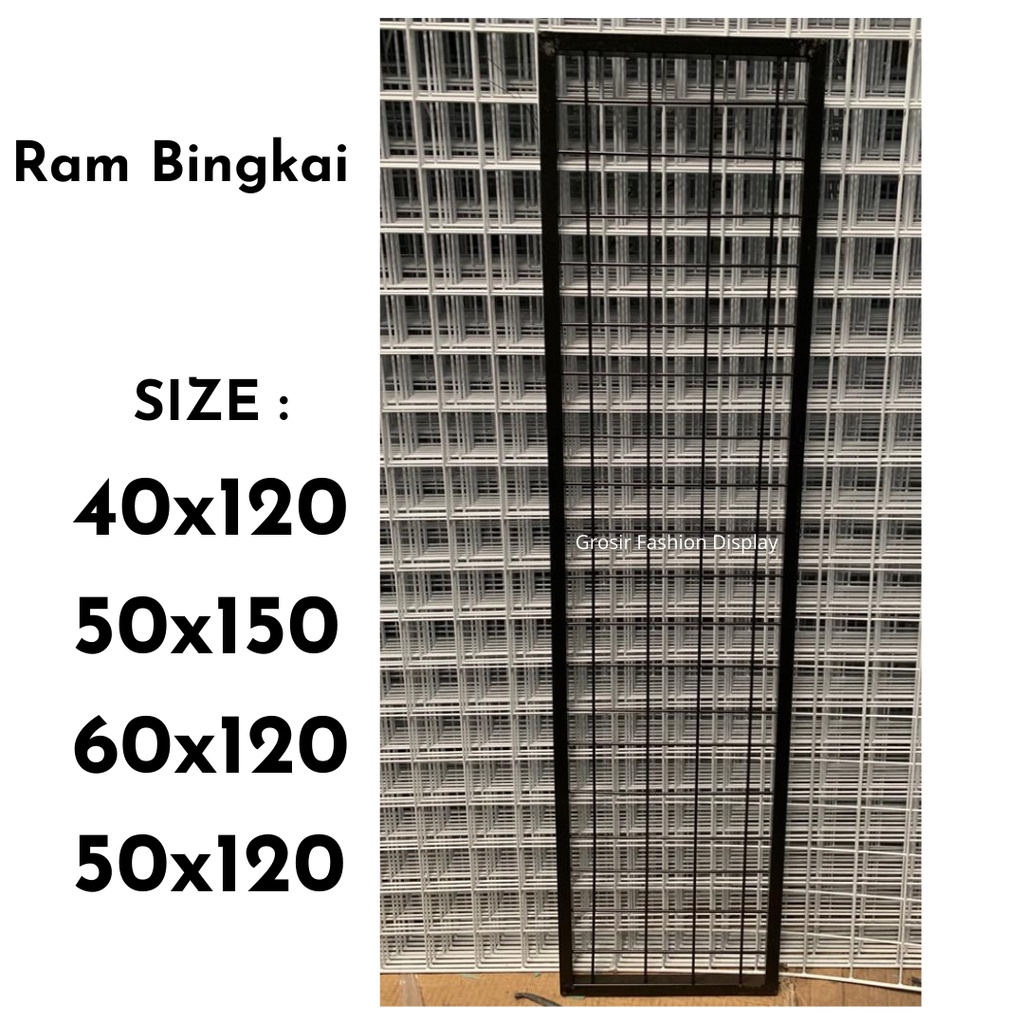 Jual Ram Bingkai Hitam Grid Wall Jaring Ram Aksesories Pajangan Ram ...