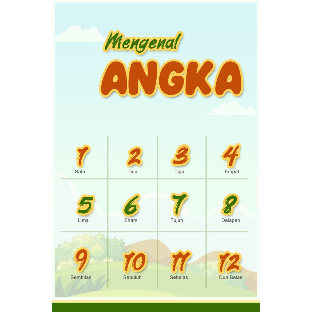 Jual Poster Mengenal Angka Shopee Indonesia