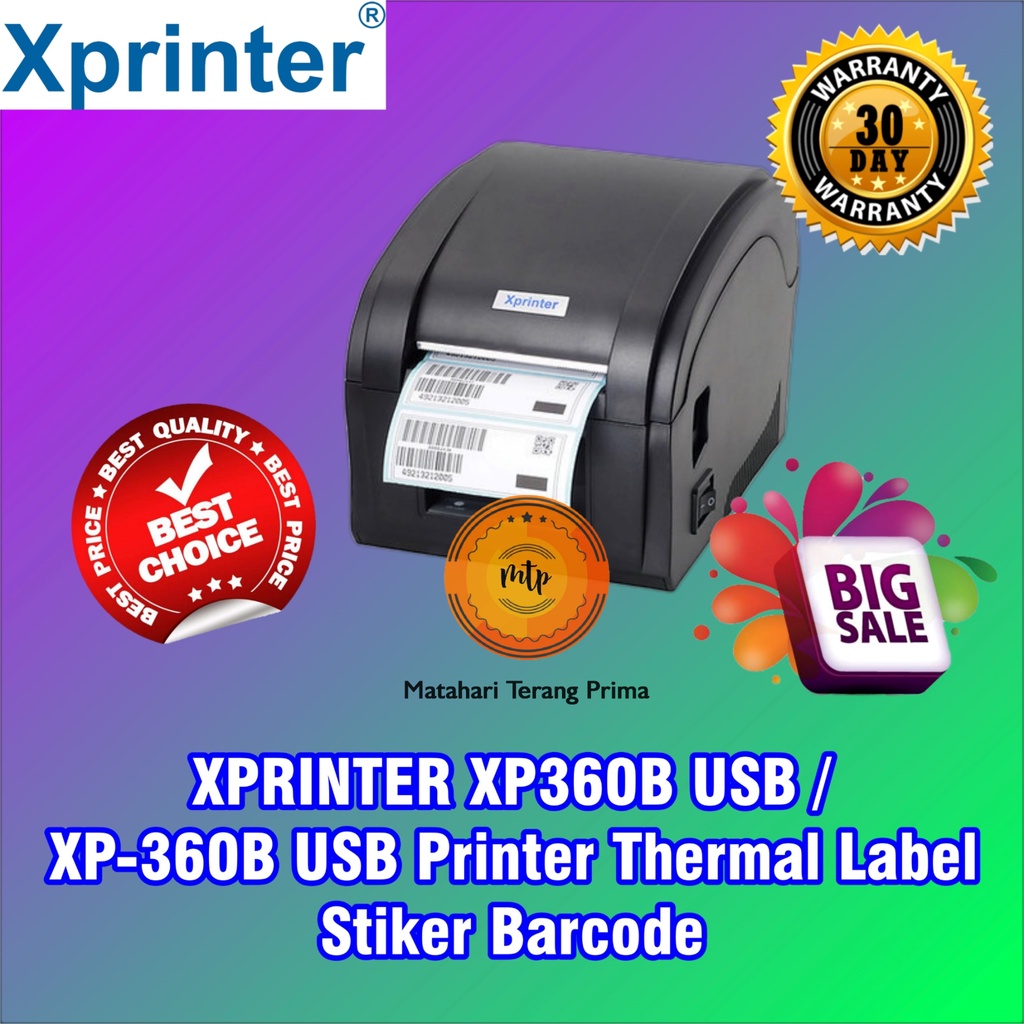 Jual XPRINTER XP360B USB / XP-360B USB Printer Thermal Label Stiker ...