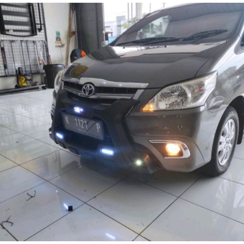 Jual Bumper bamper tanduk depan X SXR 5 led drl Innova lama 2004 2005 ...