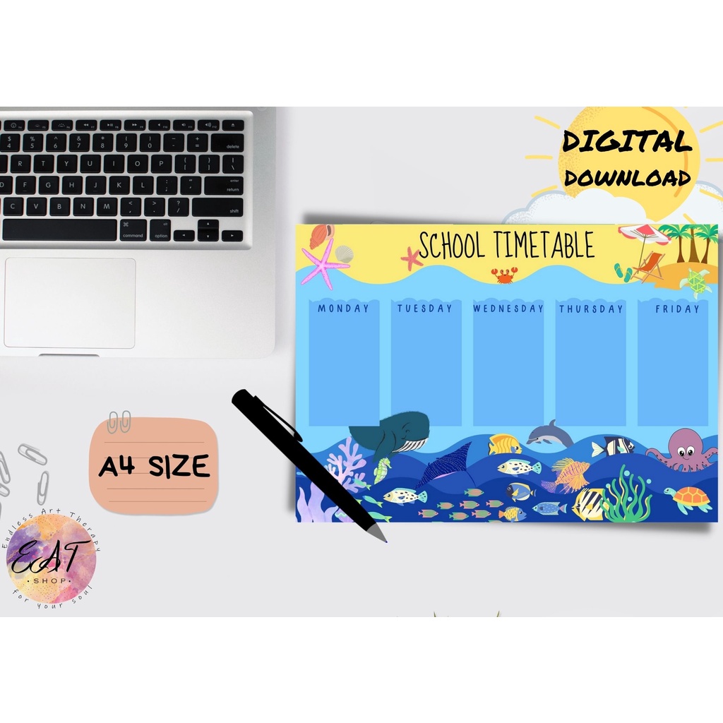 Jual Print at Home - Jadwal Pelajaran Aesthetic / Roster Pelajaran ...