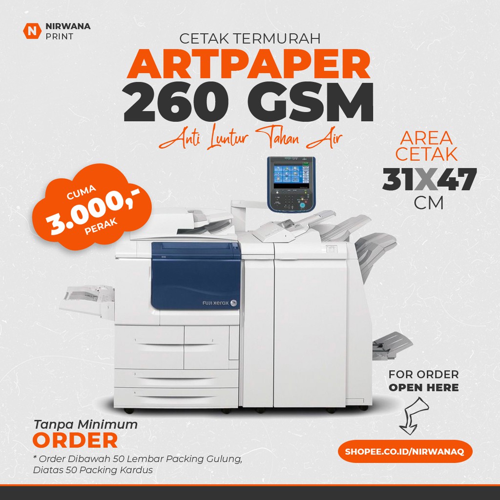Jual Cetak Digital Print Artpaper 260 gsm A3+ | Cetak AP260 Anti Luntur ...