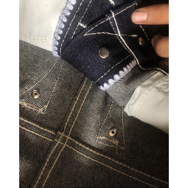 Jual SIMISSTY DENIM. RAW DENIM MATERIAL. SHELL STICH ACENT SELVEDGE ...