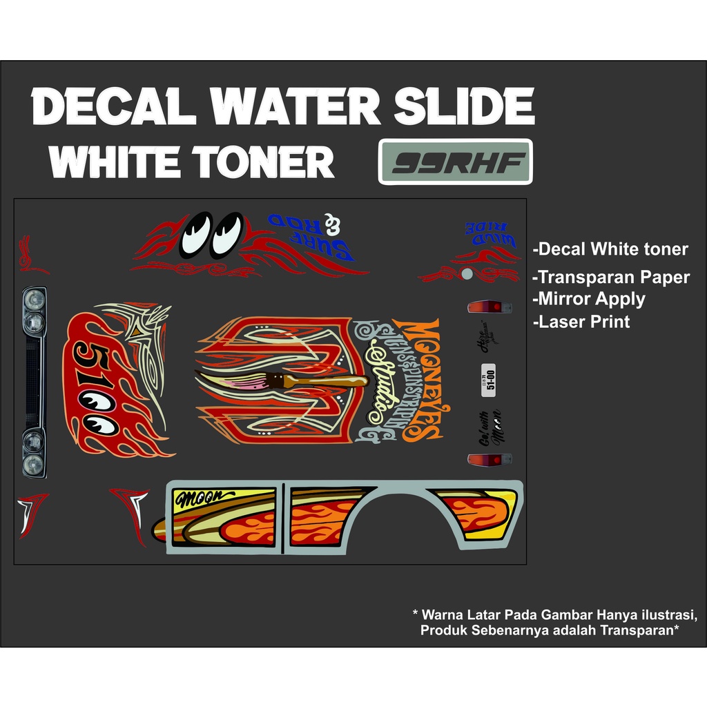 Jual Decal Hotwheels White Toner DECAL Datsun 510 Bluebird Mooneyes