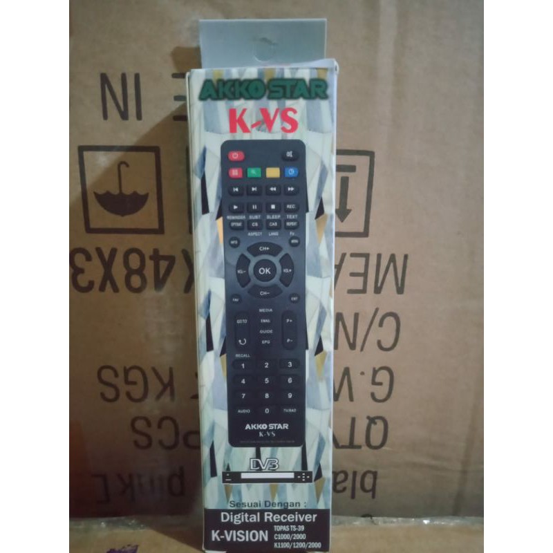 Jual REMOTE AKKO STARS COCOK UNTUK SEMUA JENIS RECEIVER KVISION Shopee Indonesia