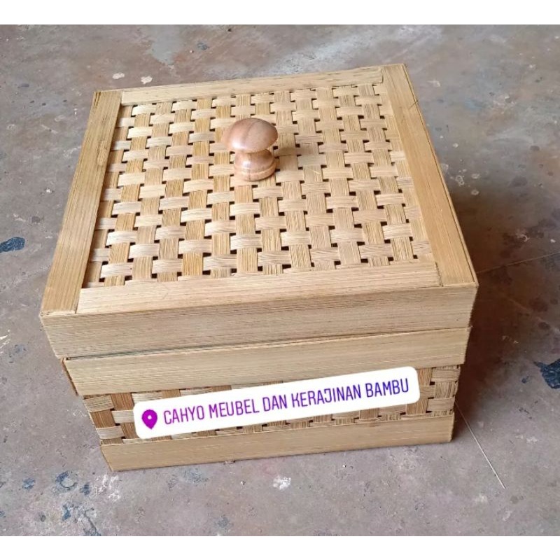 Jual rantang kotak cocok untuk souvenir tanpa handle ukuran 20cm ...