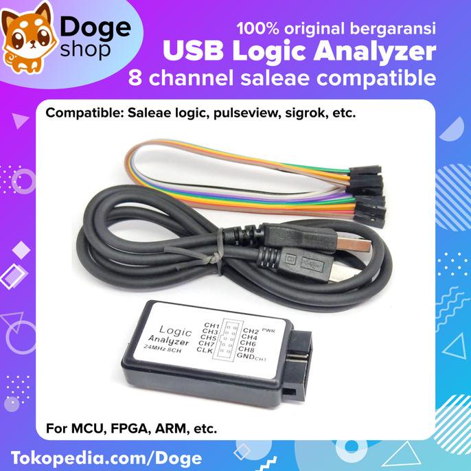Jual USB Logic Analyzer Analyze 8CH 24MHz for Arduino AVR ARM FPGA