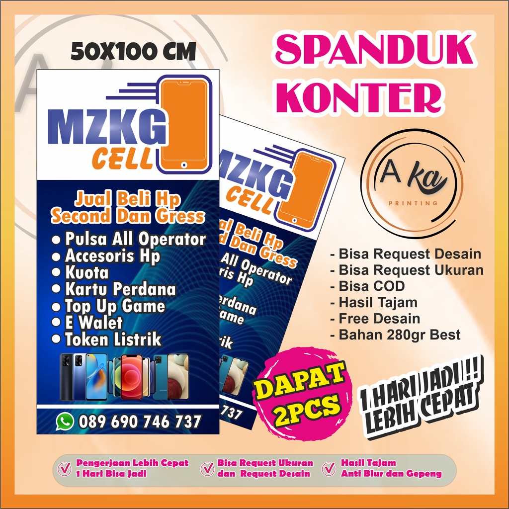 Jual SPANDUK DAN BANNER JUAL PULSA BISA REQUEST | Shopee Indonesia