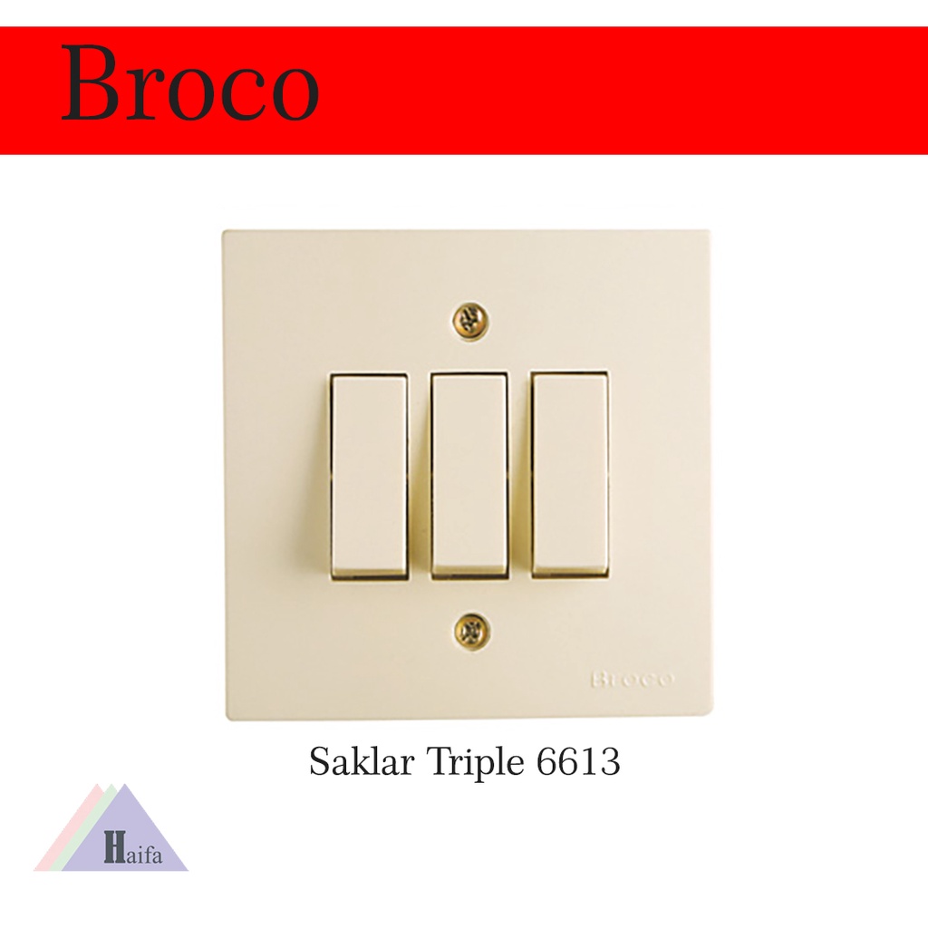 Jual Saklar Triple IB Broco 6613 TRIPLE SWITCH | Shopee Indonesia