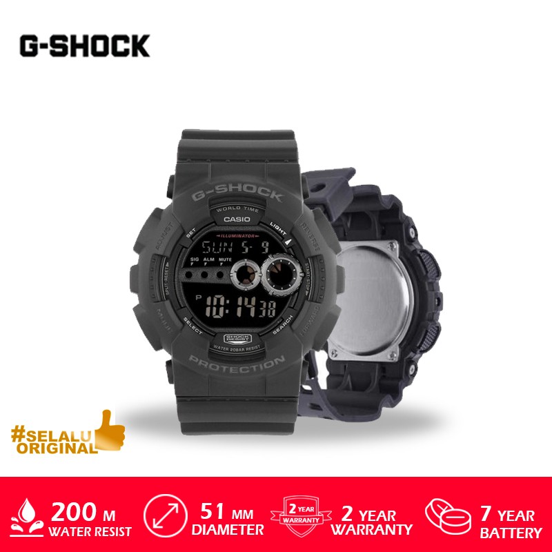 Jual Casio G Shock GD 100 1BDR GD1001BDR GD 100 Original Shopee Indonesia