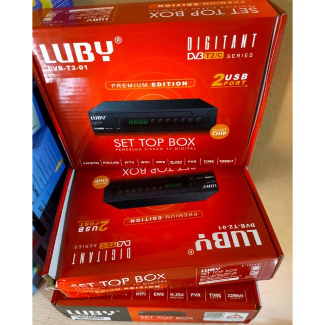 Jual SET TOP BOX DVBT2 DEKODER TVDIGITAL LUBY dvbt2 01stb lubi 02 ...
