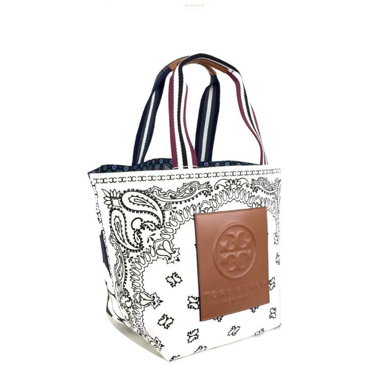 Tory burch gracie printed canvas online tote