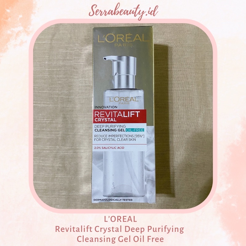 Jual L'Oreal Revitalift Crystal Deep Purifying Cleansing Gel 120 ml ...