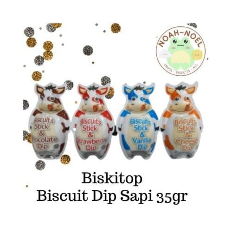 Jual NN - BISKITOP Dip Sapi 35gr Biskuit bentuk sapi dengan saus dip ...