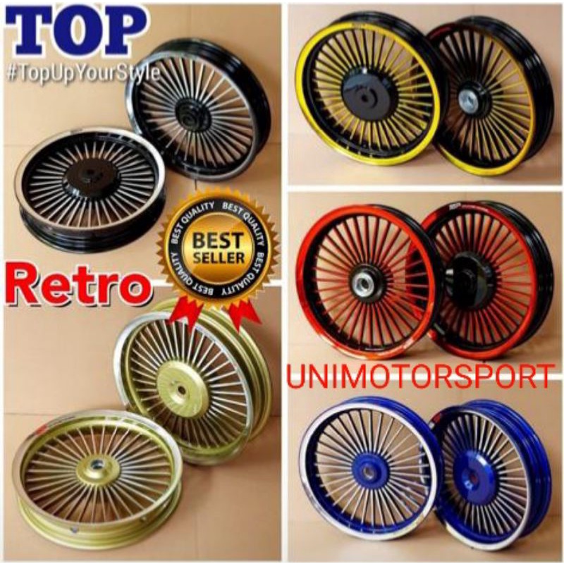 Jual Velg Racing Tapak Lebar Top Type Retro Ring Vario Scoopy Beat Genio Vario Mio M