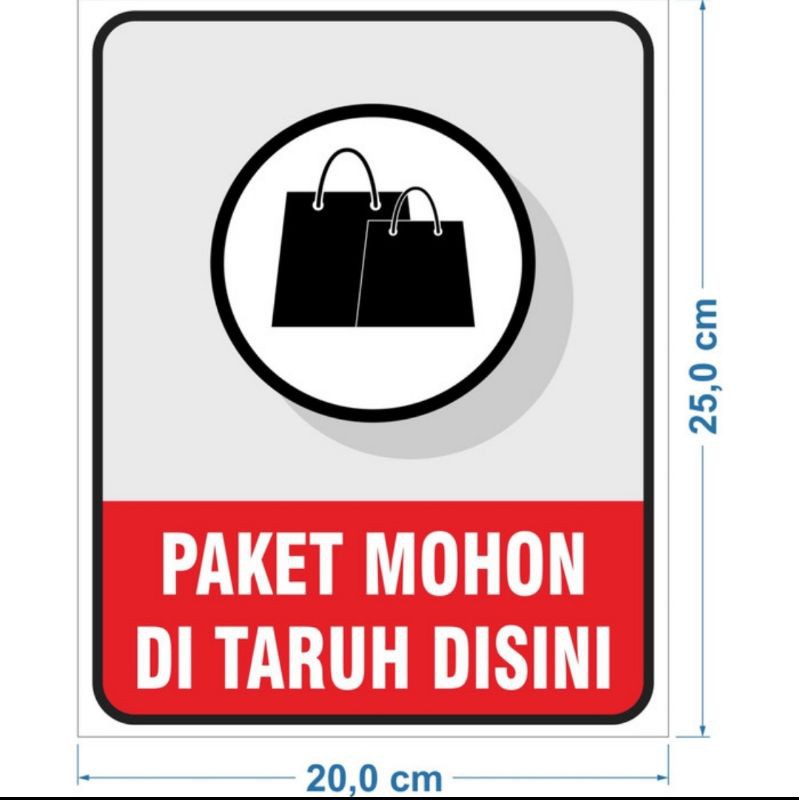 Jual STIKER SAFETY PAKET MOHON DITARUH DISINI 20X25CM | Shopee Indonesia