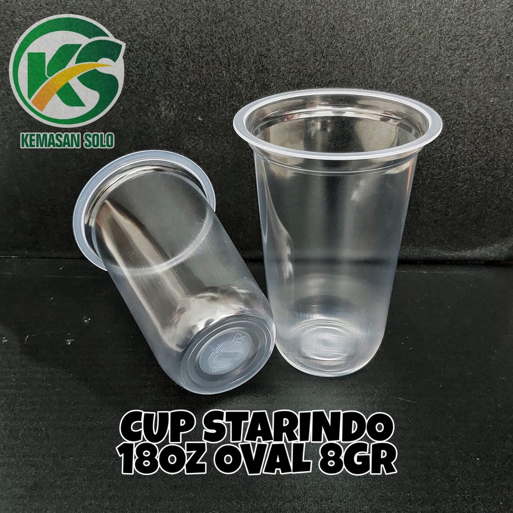 Jual Gelas Plastik Cup Oval Pp Starindo 16 And 18 Oz 8 Gr Shopee Indonesia 6737