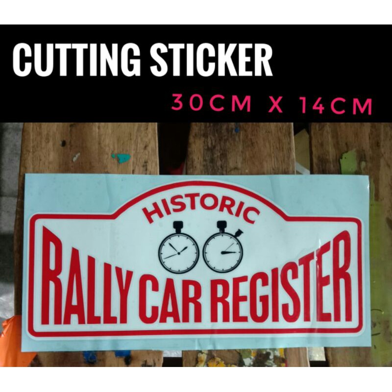 Jual Cutting Sticker Historic Rally Car Register Full Colour | Shopee ...