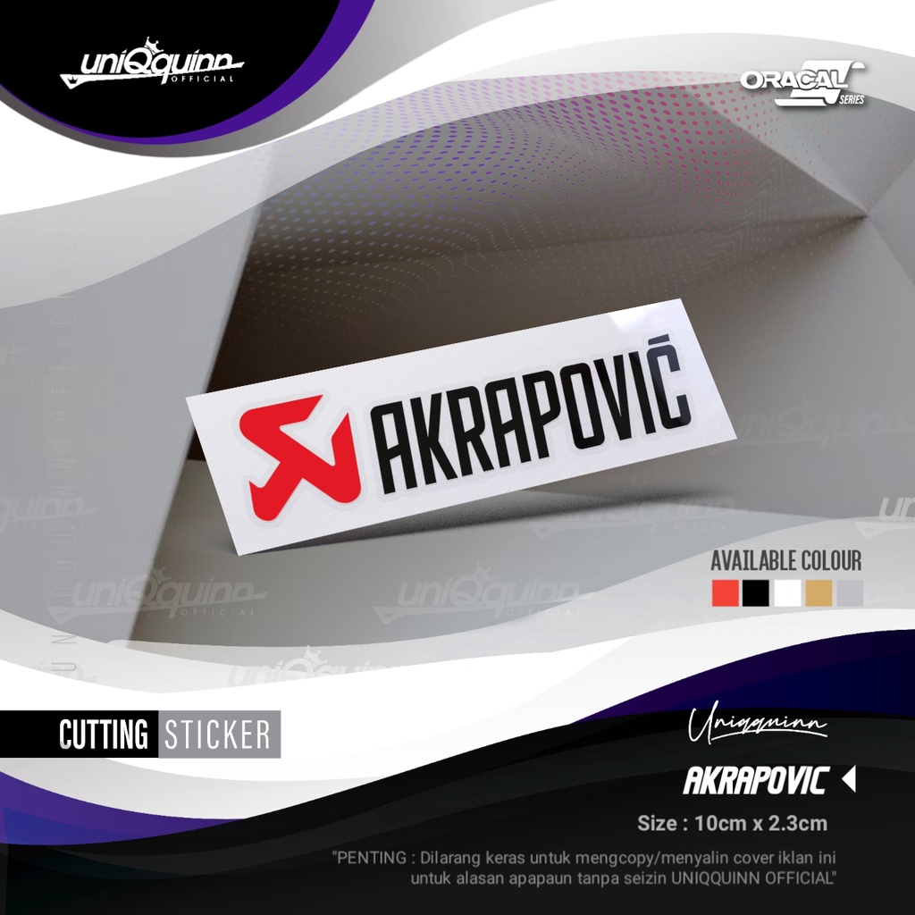 Jual UQ Stiker Akrapovic / Cutting Sticker | Shopee Indonesia