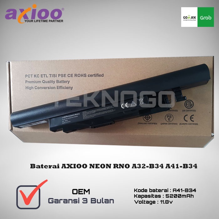 Jual Baterai AXIOO NEON RNO A32-B34 A41-B34 OEM | Shopee Indonesia