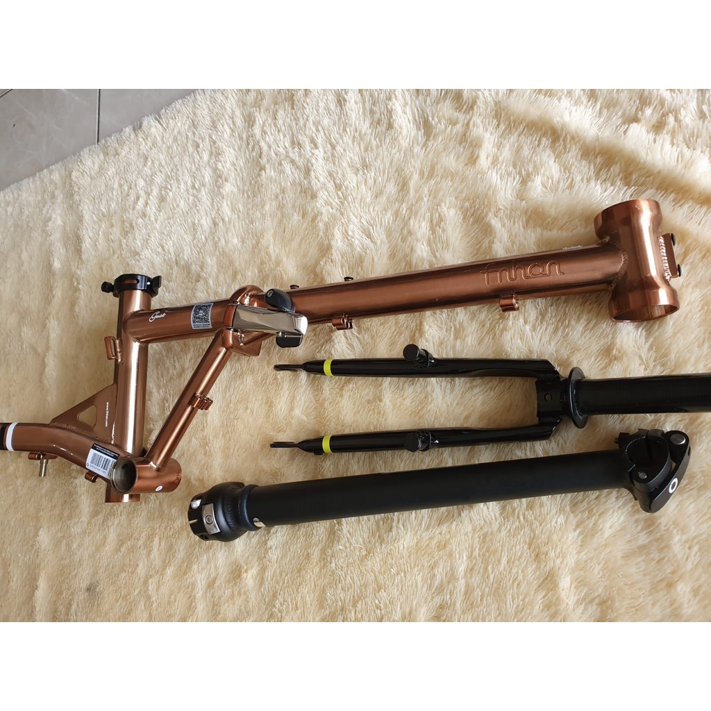 Jual Frame set fnhon Gust Rose Gold 20 inch V brake gust Rose Gold 20 ...