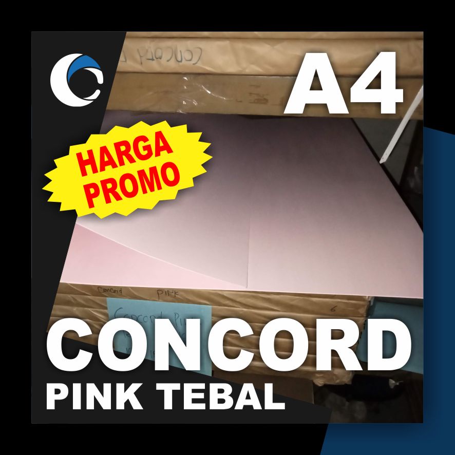 Jual Kertas Concorde Pink Tebal 220 Gsm Uk [ A4 ] 21 Cm X 29 7 Cm 50