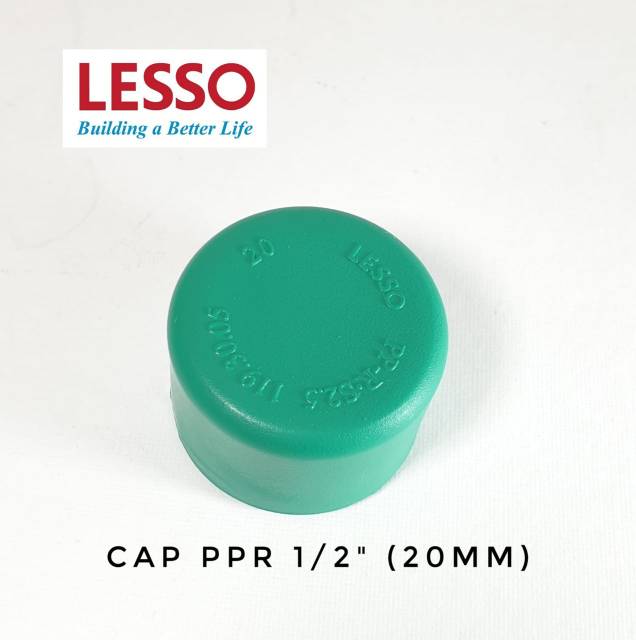 Jual LESSO PPR CAP / DOP 1/2 INCH (20MM) | Shopee Indonesia