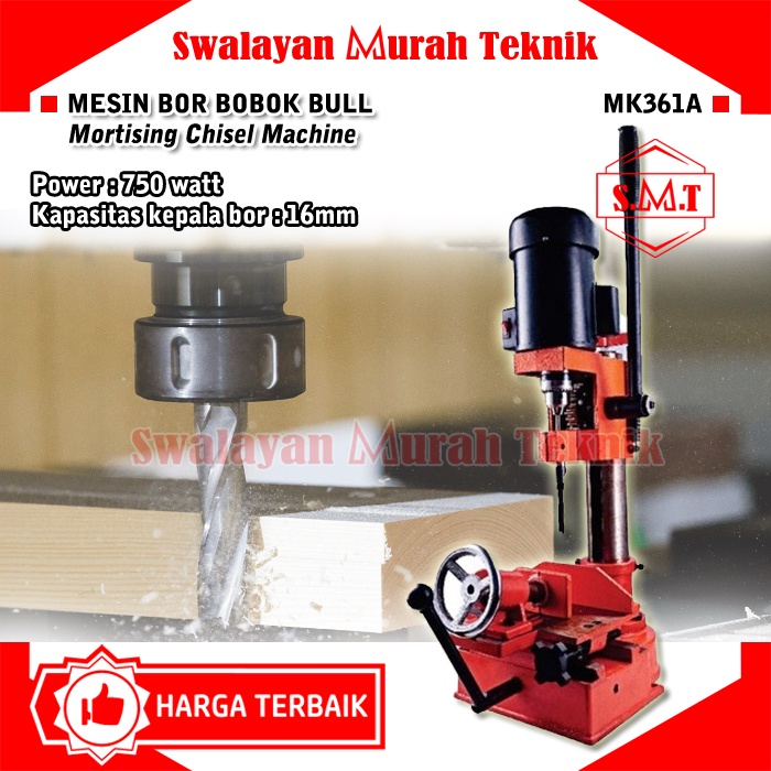 Jual Mesin Bor Duduk Bobok Kayu BULL MK361A Mortising Chisel Machine ...