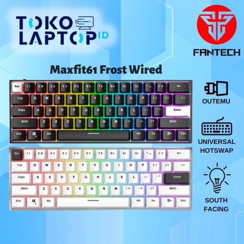 Jual Fantech MK857 Maxfit61 Frost Wired RGB 60 Mechanical Gaming Keyboard Shopee Indonesia