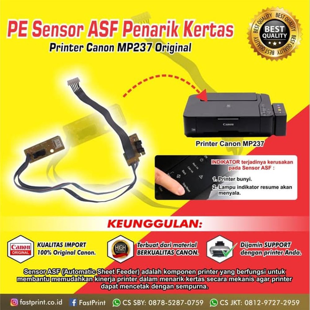 Jual Silakan Order PE Sensor ASF Penarik Kertas Printer Canon MP237 ...