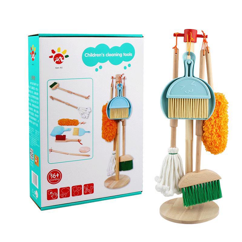 Jual Wooden Children Cleaning Tools-mainan Edukasi Alat Kebersihan Anak ...