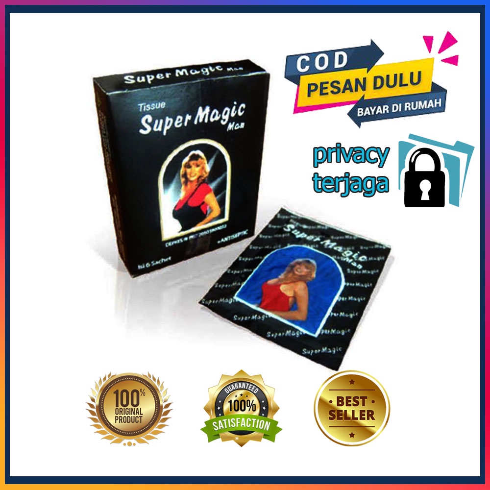 Jual TISU MAGIC POWER SUPER HITAM 1 KOTAK ISI 6 SACHET | Shopee Indonesia