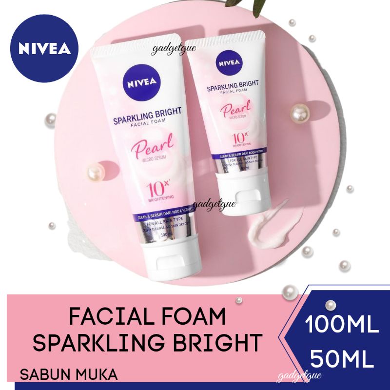 Jual Nivea Sabun Cuci Muka Facial Foam Sparkling Bright Whitening Face