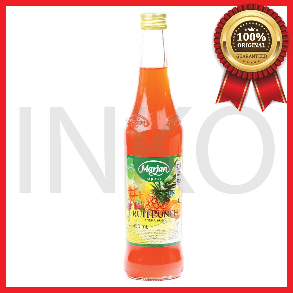 Jual MARJAN SQUASH RASA FRUITPUNCH ANEKA BUAH BOTOL 450ML | Shopee ...