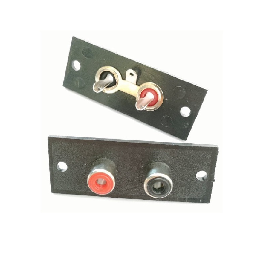 Jual Socket Rca 2 Pin 2 Lubang Soket Terminal RCA 2 Way Merah Putih ...