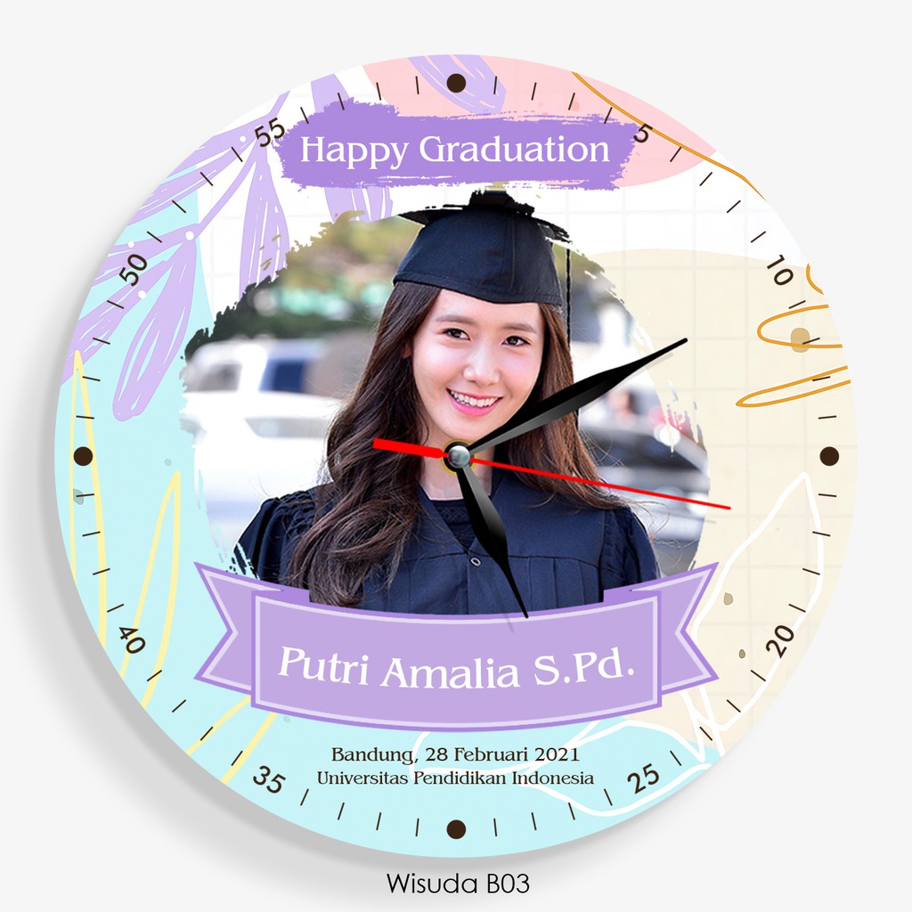 Jual Jam Karakter Bandung - Jam Dinding Custom Hadiah Kado Foto Wisuda ...