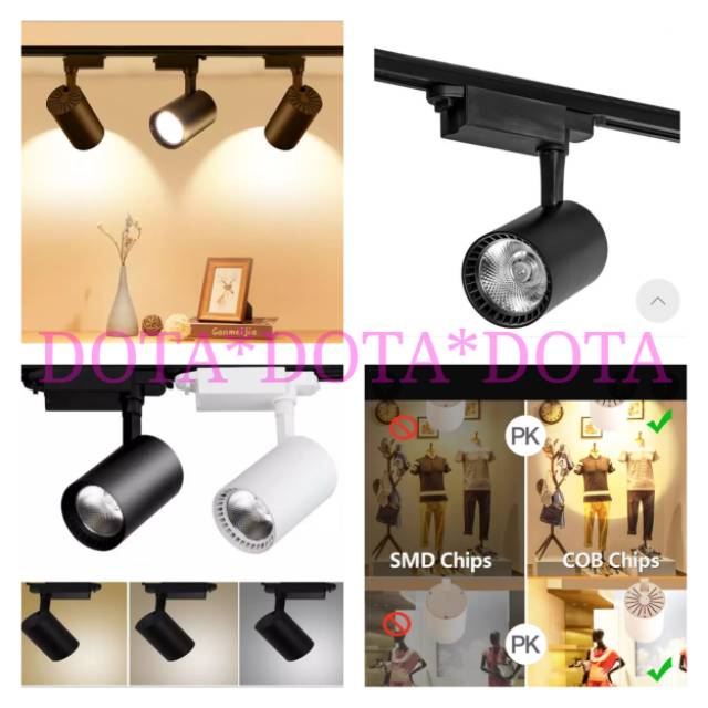 Jual Lampu Led Rell Rel Cob 10W - Led Tracklight track light Spotlight ...