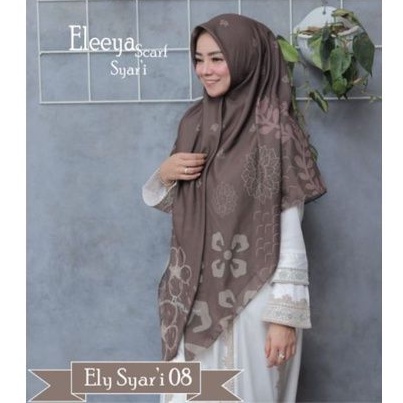 Hijab Segiempat Motif Syari Eleeya Scarf Ukuran 140 X 140