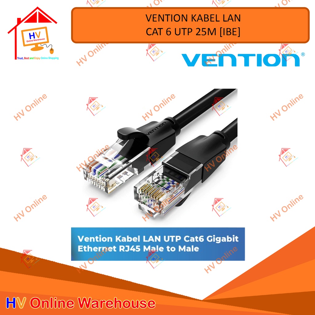 Jual Vention Kabel Lan Ethernet Rj Cat Utp Meter Ibe Shopee Indonesia