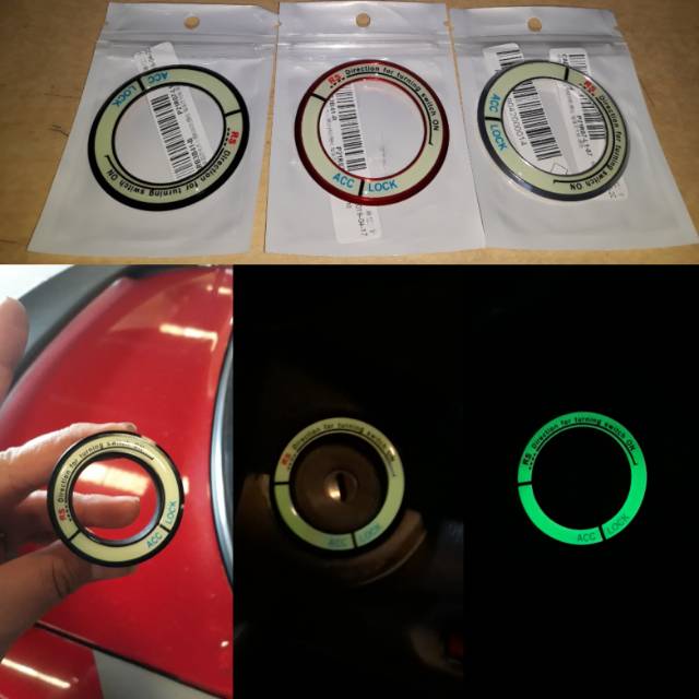 Jual LUMINOUS IGNITION SWITCH COVER KEY RING KUNCI KONTAK COROLLA