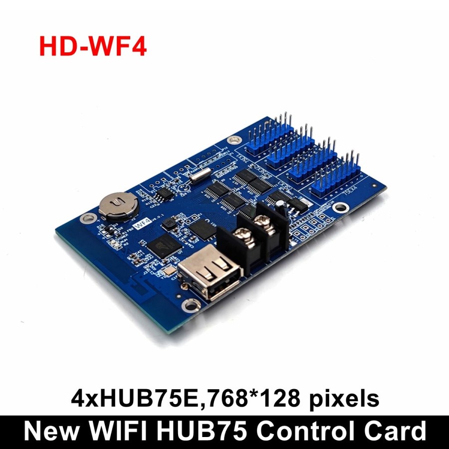 Jual Controller Huidu HD-WF4 Wifi RGB Full Color Running Text Panel ...