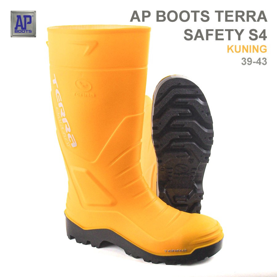 Jual Sepatu Boot Tinggi Ap Boots Terra Safety S Kuning Safety Boots Ap Boots Original