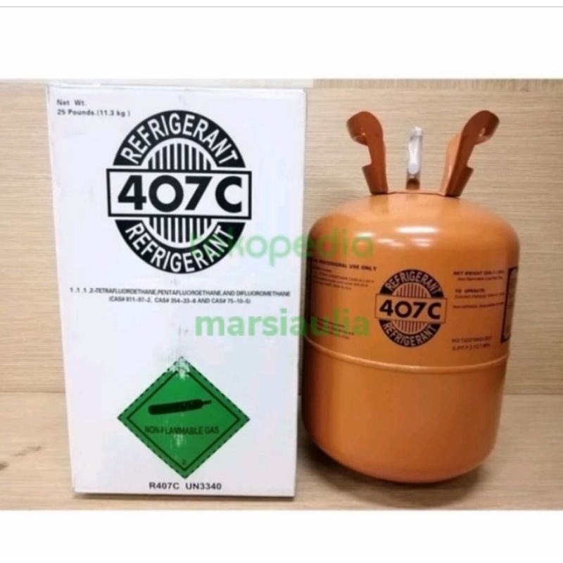 Jual refrigerant r407 11.3kg segel per can 407c r407c | Shopee Indonesia