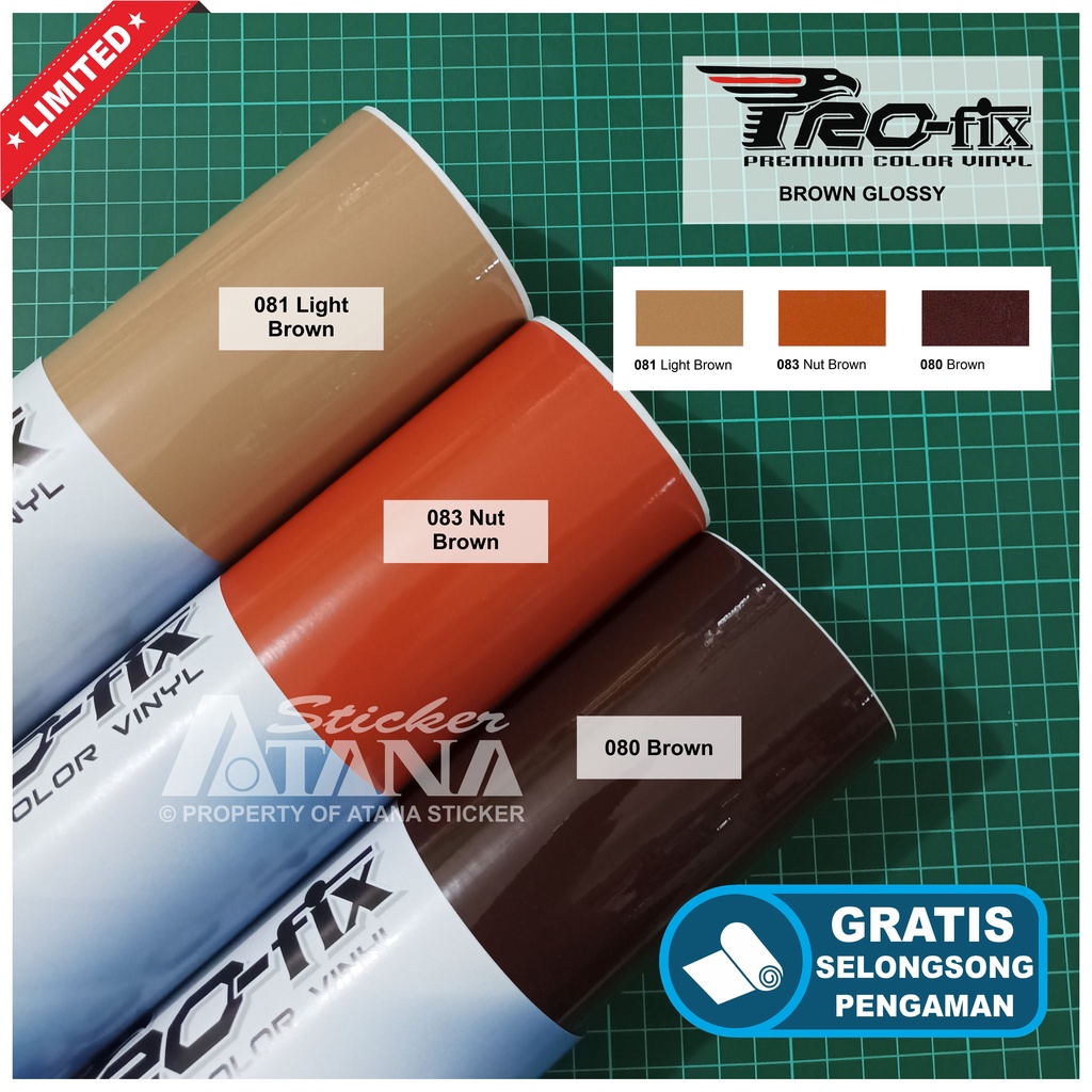 Jual Skotlet Coklat Glossy Stiker Cokelat Brown Gloss Decal Aksesoris ...