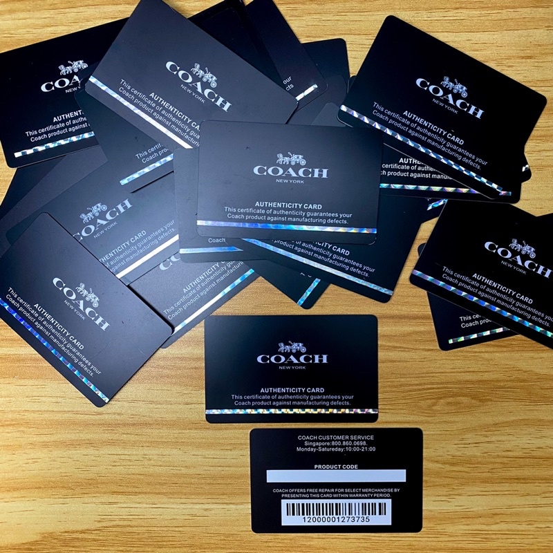 Jual Sertifikat Card Coach Original Store Ready Stock Banyak | Shopee ...