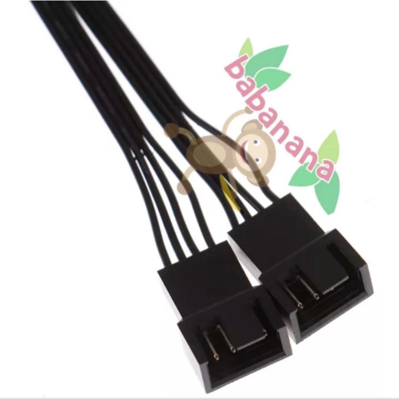 Jual pwm 1 to 2 splitter kabel cabang fan cpu casing pc extension dual ...