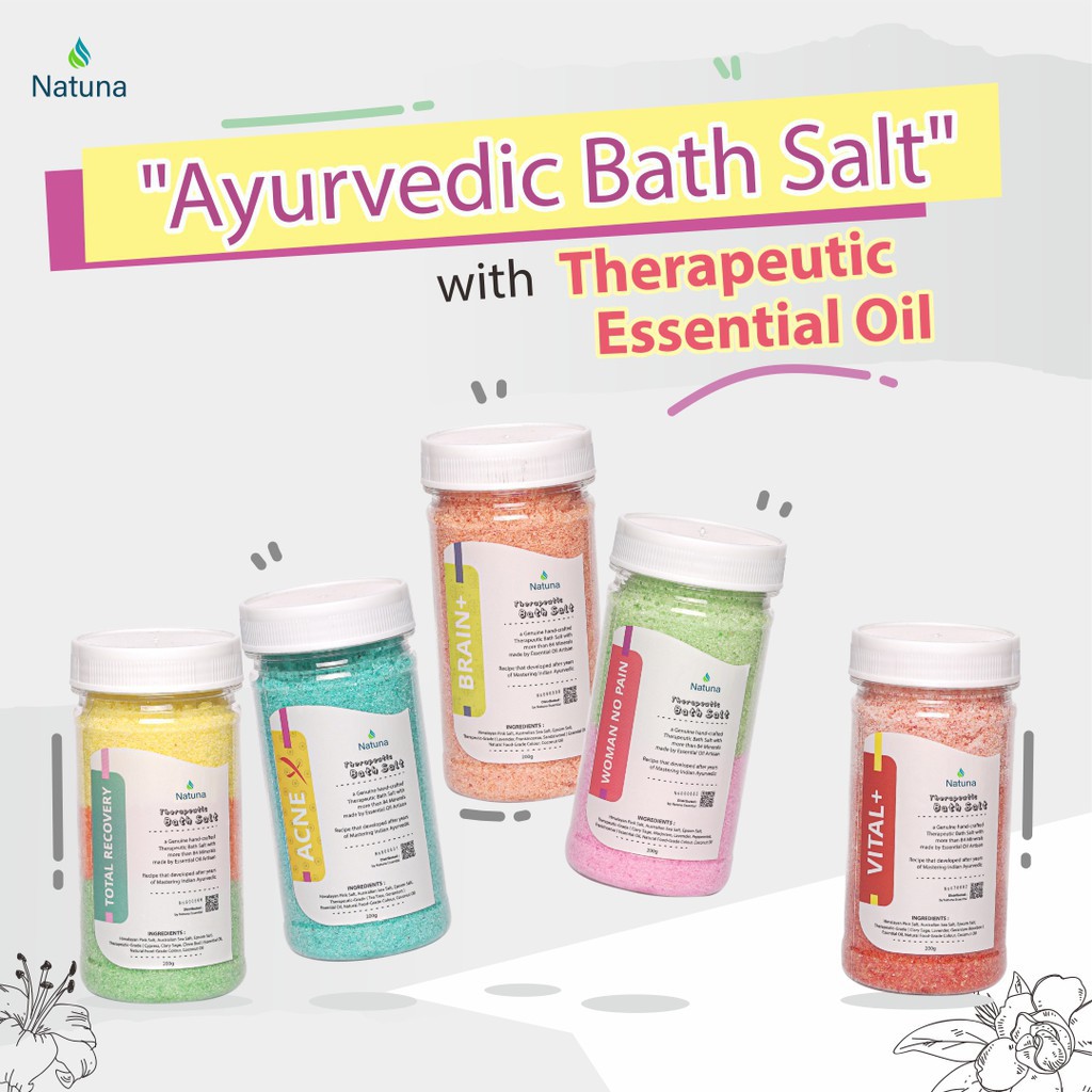 Jual Natuna AYURVEDIC BATH SALT Therapeutic Essential Oil Himalayan ...
