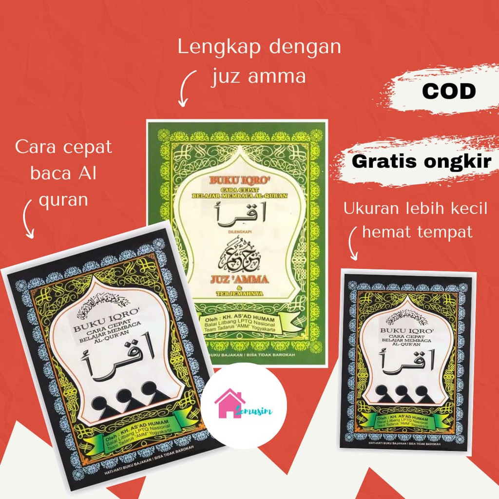 Jual Iqro Buku Mudah Membaca Al Quran Shopee Indonesia 5475