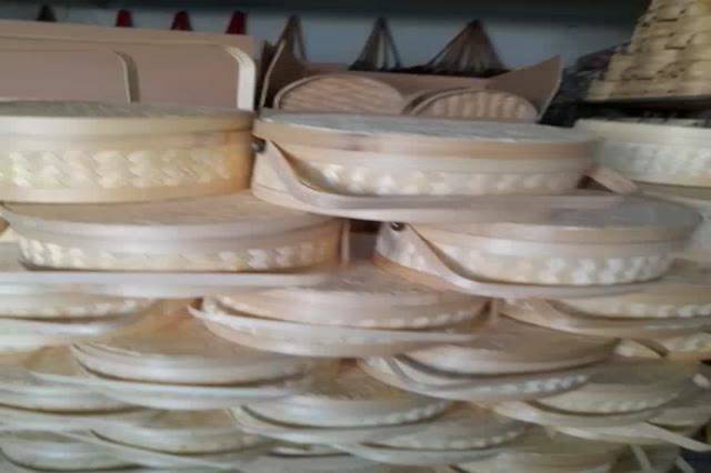 Jual hampers rantang bambu diameter 20cm tingg¹i 12cm bleching putih ...