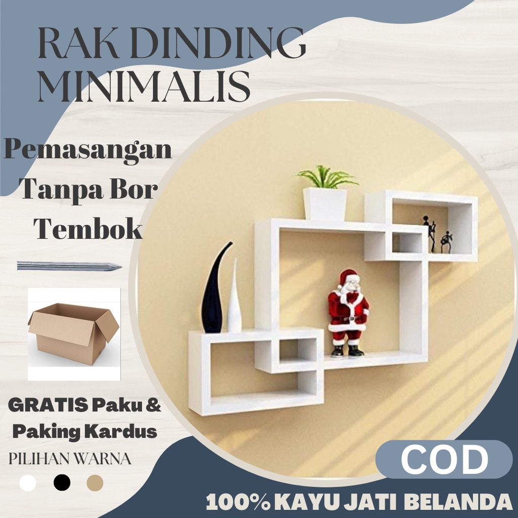 Jual Rak Dinding Minimalis Kotak Hiasan Dinding Kamar Ruang Tamu